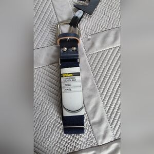 NWT Wilson Youth Baseball/Softball Adjustable Elastic Belt In Navy
